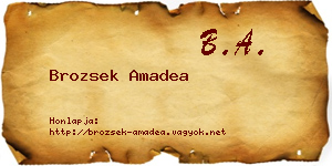 Brozsek Amadea névjegykártya